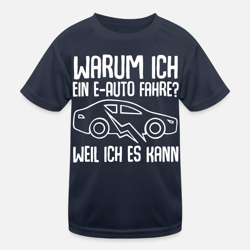 E-Auto Elektroauto Kinder Funktions-T-Shirt