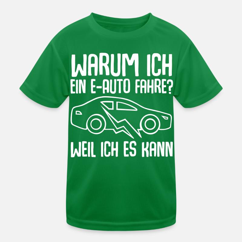 E-Auto Elektroauto Kinder Funktions-T-Shirt