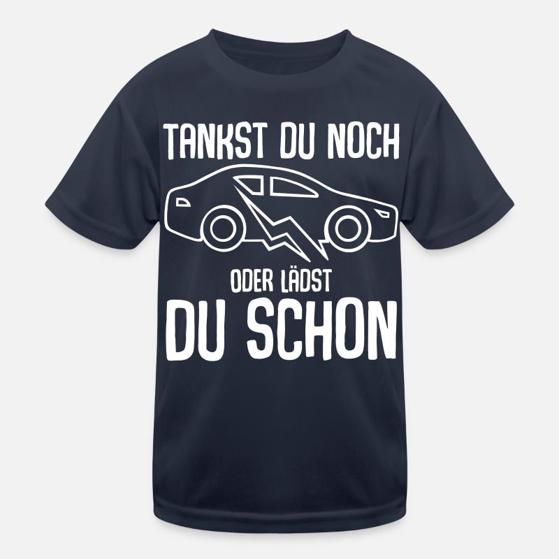 E-Auto Elektroauto Kinder Funktions-T-Shirt
