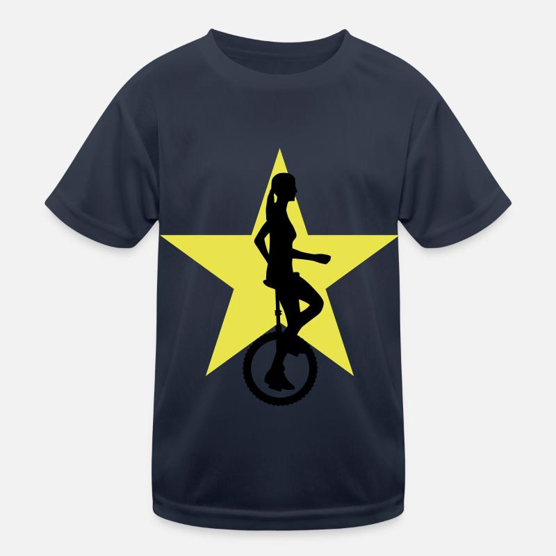einradfahrerin_2c Kids Functional T-Shirt