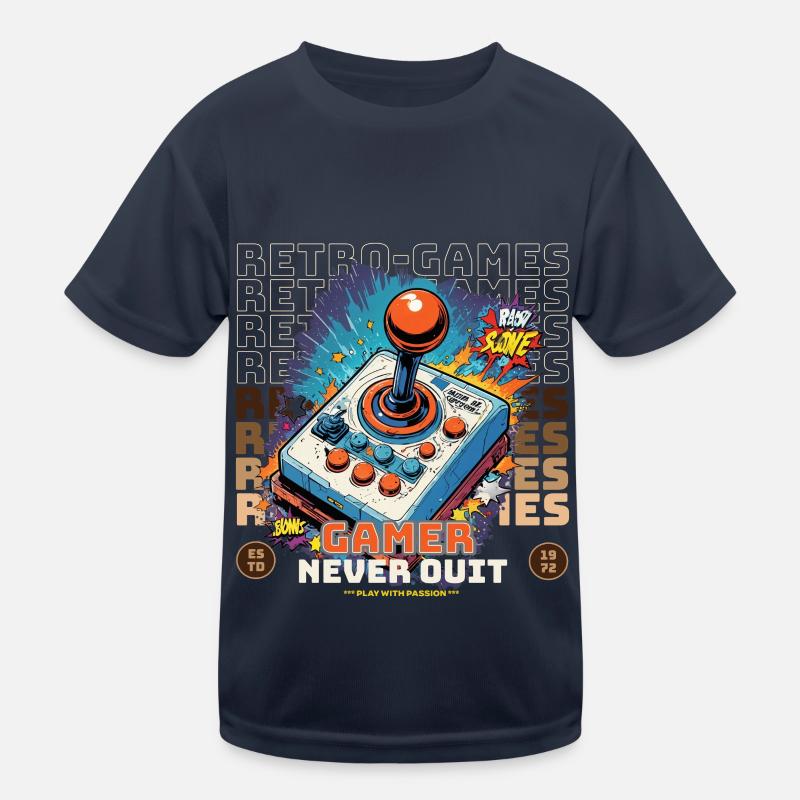 Retro Gamer Joystick / Controller Console Games Kids Functional T-Shirt