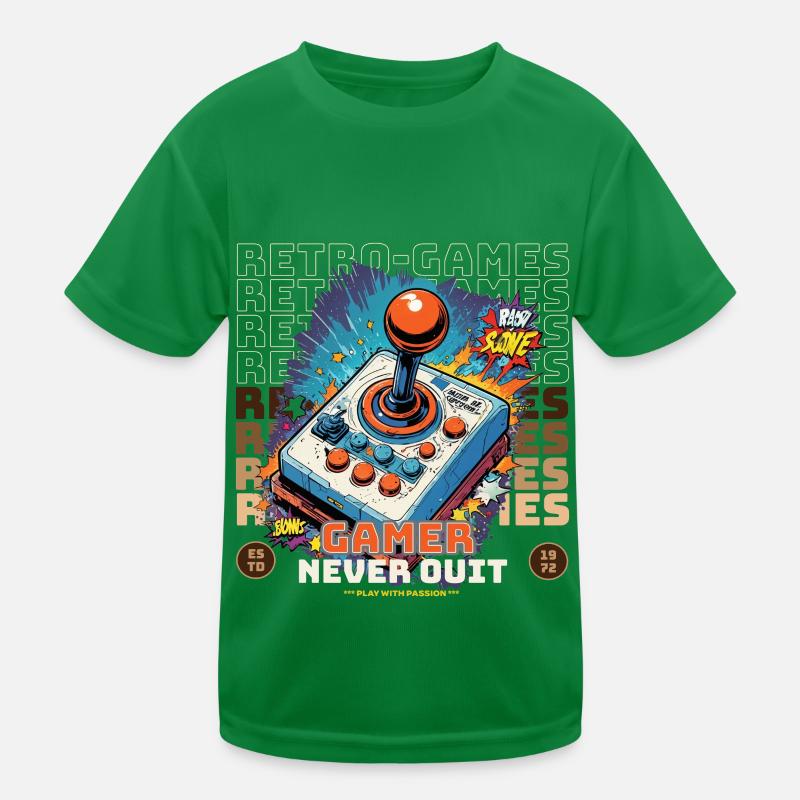 Retro Gamer Joystick / Controller Jeux de console T-shirt sport Enfant