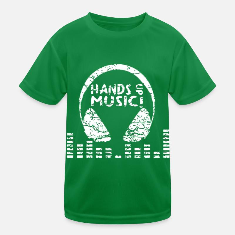 Hands Up Musik Dancecore Techno Geschenke Kinder Funktions-T-Shirt