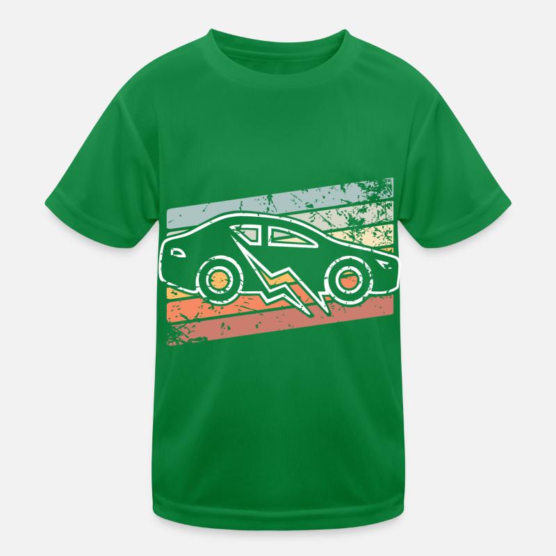 E-Auto Elektroauto Kinder Funktions-T-Shirt