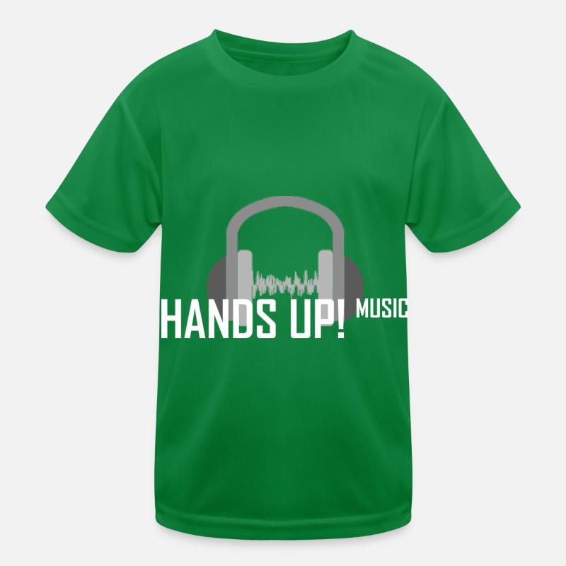 Hands Up Musik Dancecore Techno Geschenke Kinder Funktions-T-Shirt