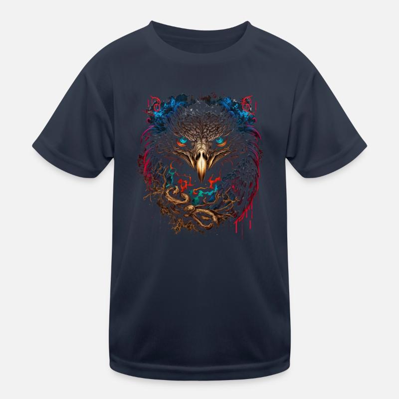Adler | Adlerkopf | Eagle | 3D Effekt Kinder Funktions-T-Shirt