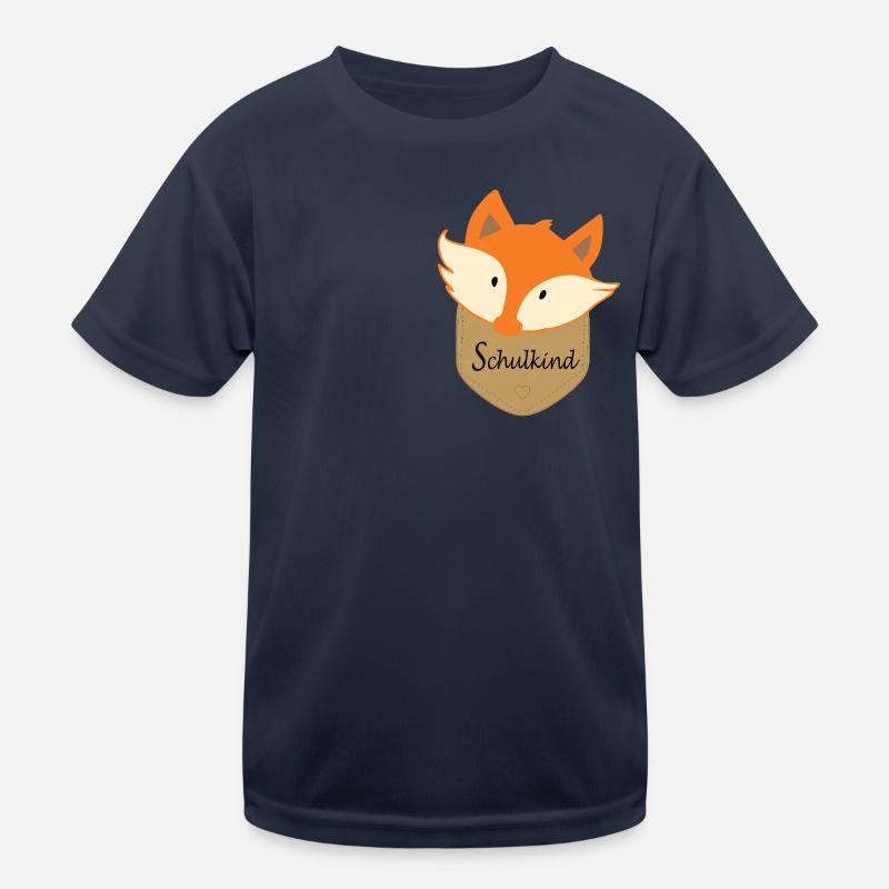 Hemdtasche Fuchs Schulkind Kinder Funktions-T-Shirt