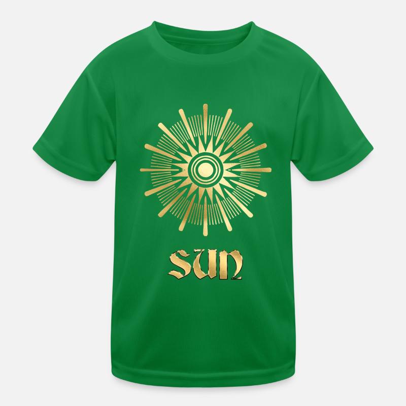 Goldene Sonne wurde Tarot Kinder Funktions-T-Shirt