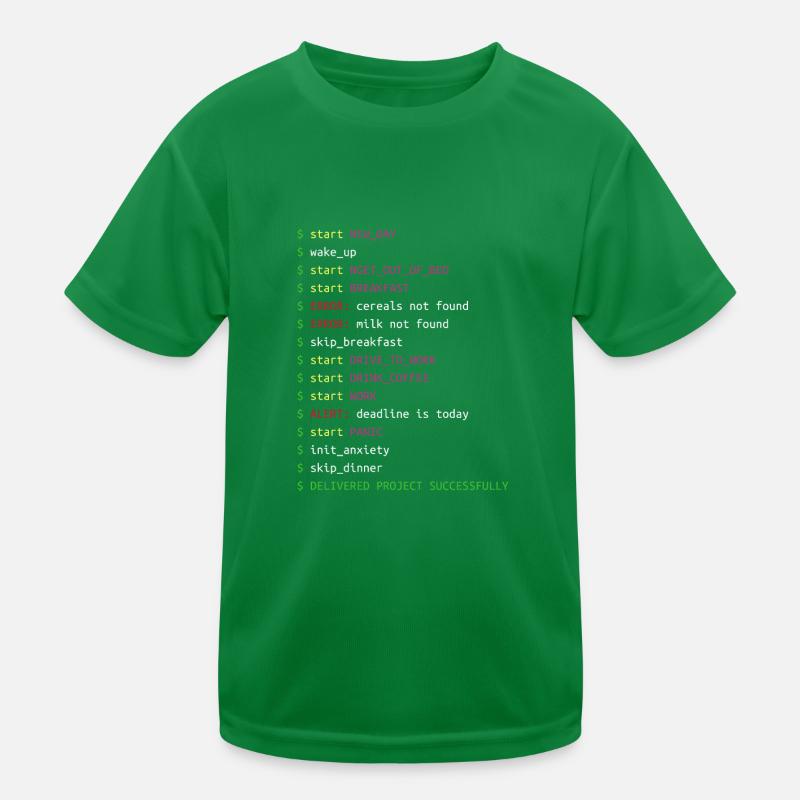 Journée dans la vie d'un programmeur | Coding Geek Gift T-shirt sport Enfant