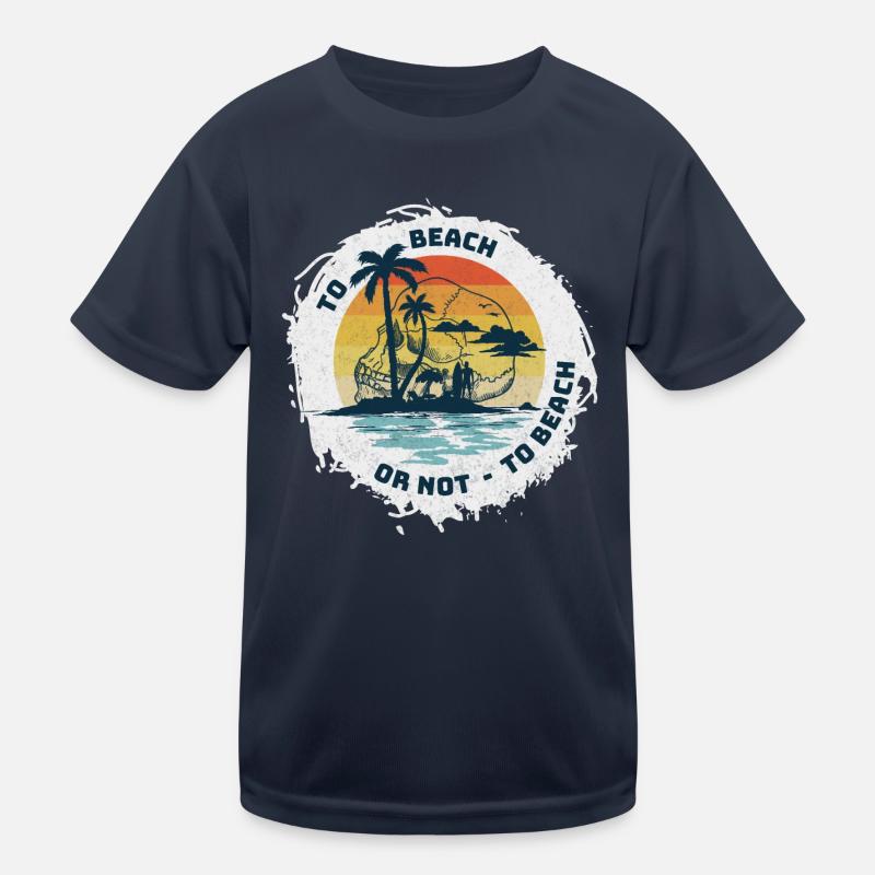 AN DEN STRAND ODER NICHT? Kinder Funktions-T-Shirt