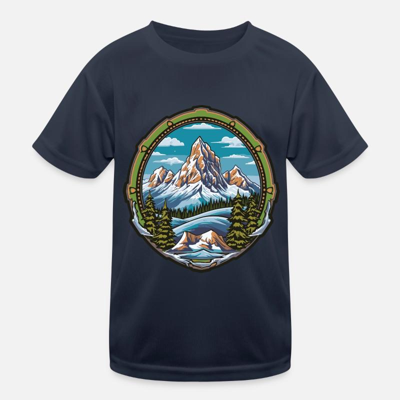 Eisberge Bergsteigen Kinder Funktions-T-Shirt