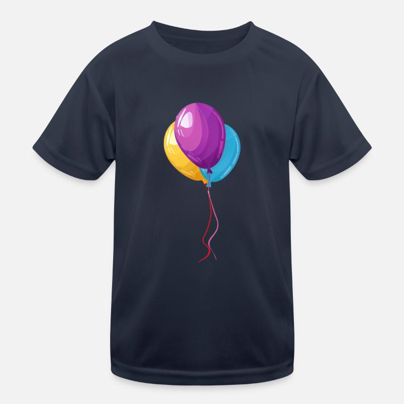 Bunte Luftballons Feier Laune Motiv Kinder Funktions-T-Shirt