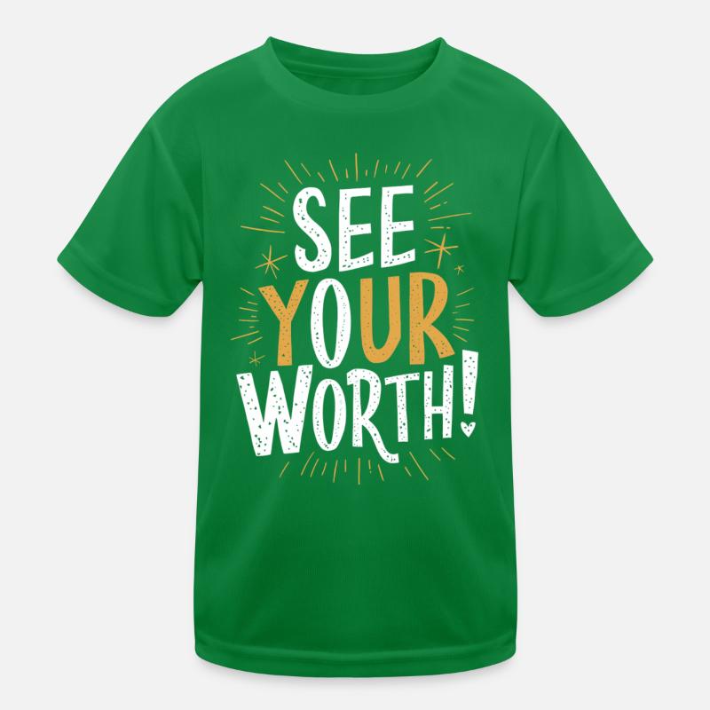 Entdecke Deinen Eigenwert Kinder Funktions-T-Shirt