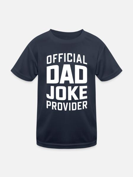Offizieller Dad Joke Versorger - Kinder Funktions-T-Shirt - Navy - Vorne