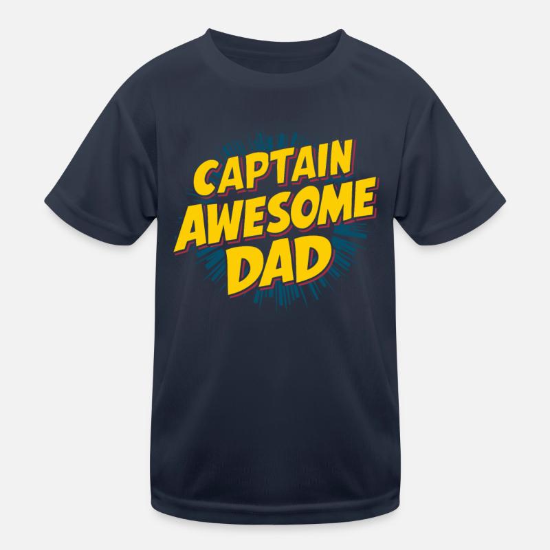 Captain Awesome Dad Einzigartiger Stil Kinder Funktions-T-Shirt