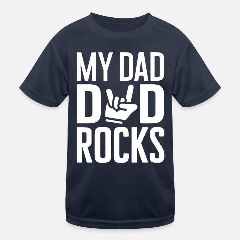 My Dad Rocks Zeig Deine Bewunderung Kinder Funktions-T-Shirt