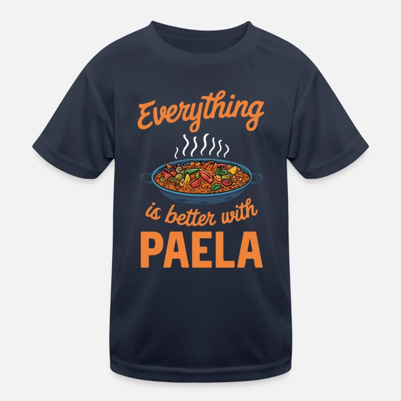 Alles Ist Besser Mit Paella Kinder Funktions-T-Shirt
