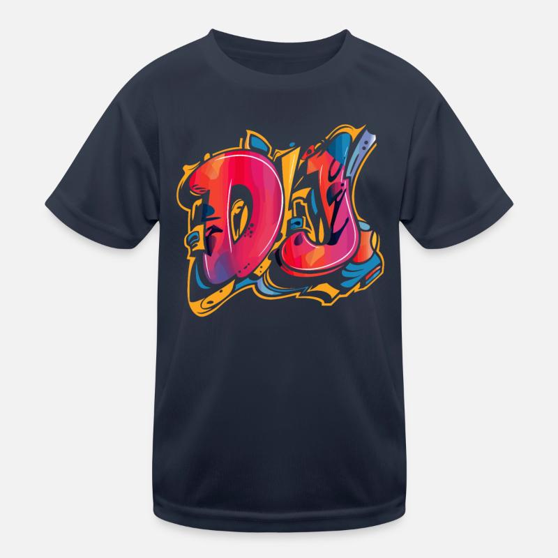 DJ Graffiti Style Design Coloré T-shirt sport Enfant
