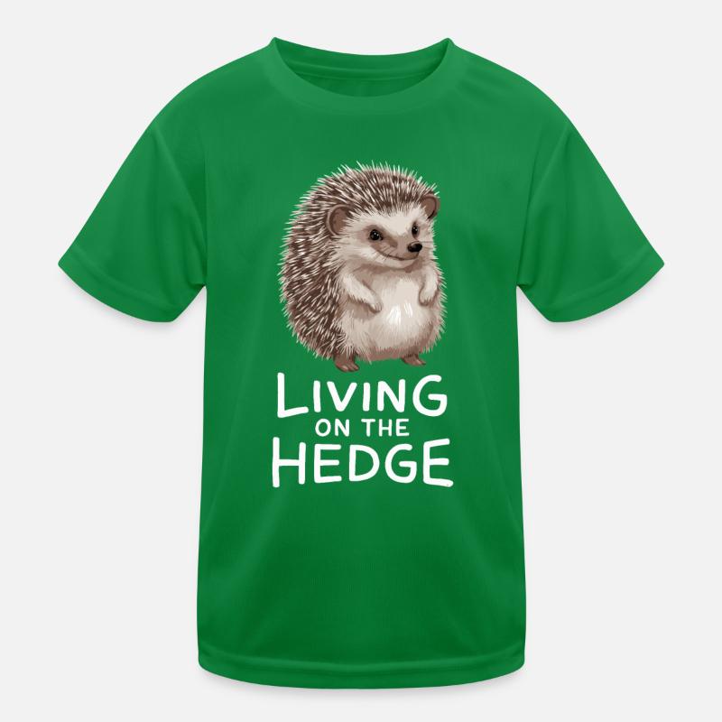 Lebend Auf Der Hecke Igel Mit Süßem Spruch Kinder Funktions-T-Shirt