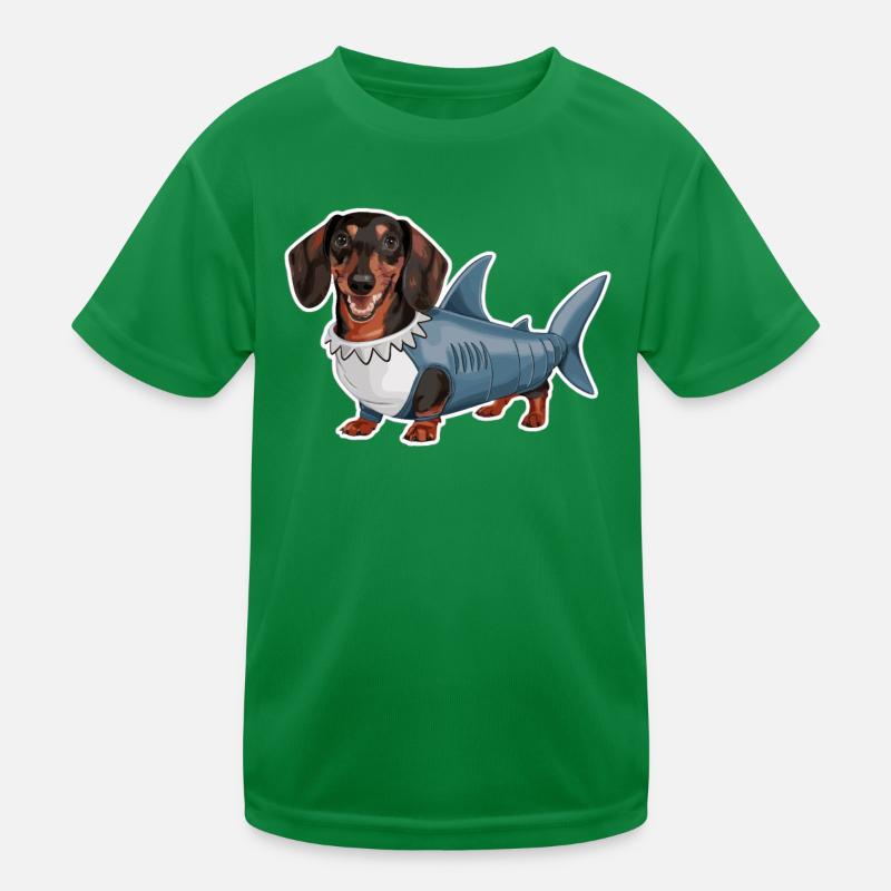 Teckel En Costumes Drôle Requin T-shirt sport Enfant