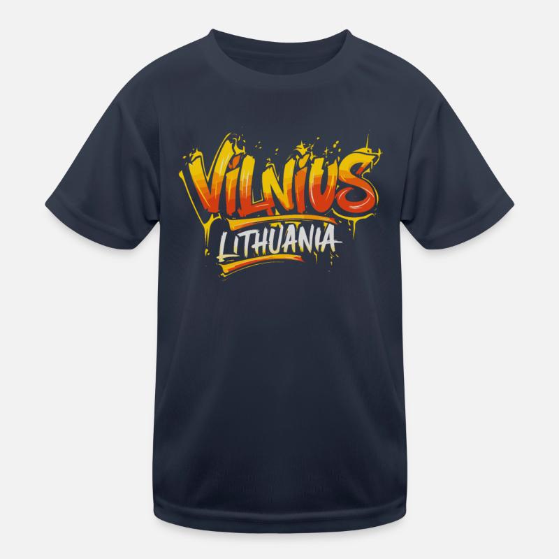 Vilnius Lithuania Souvenir Kids Functional T-Shirt