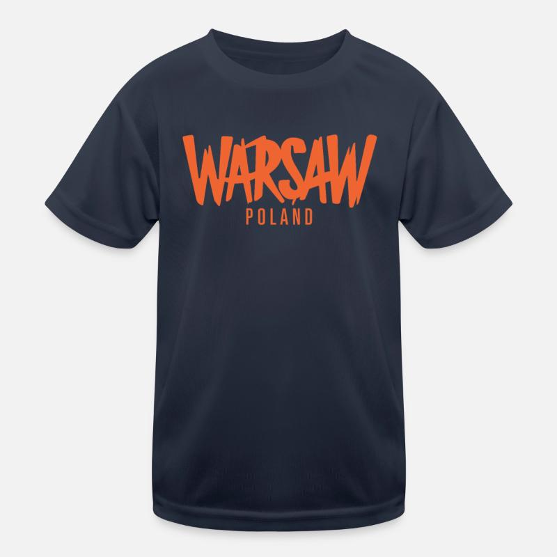 Conception de souvenirs de Varsovie Pologne T-shirt sport Enfant
