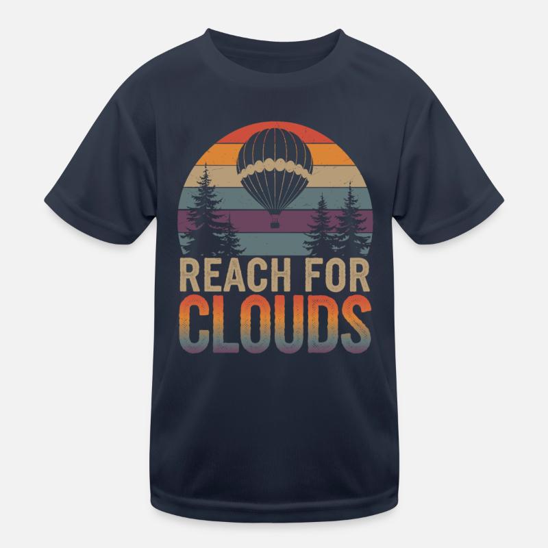 Atteignez les nuages avec une montgolfière dans le T-shirt sport Enfant