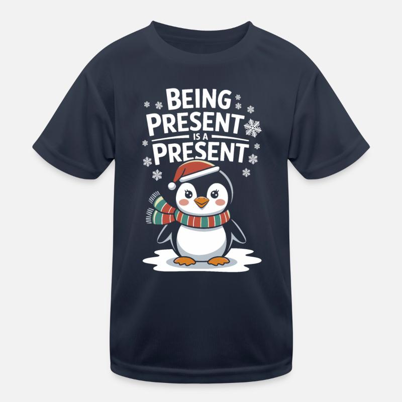 Being present is a gift Kids Functional T-Shirt