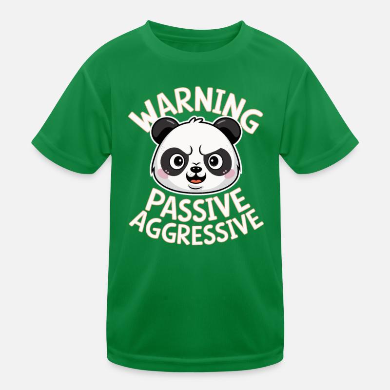 Vorsicht Passiv Aggressiver Panda Kinder Funktions-T-Shirt