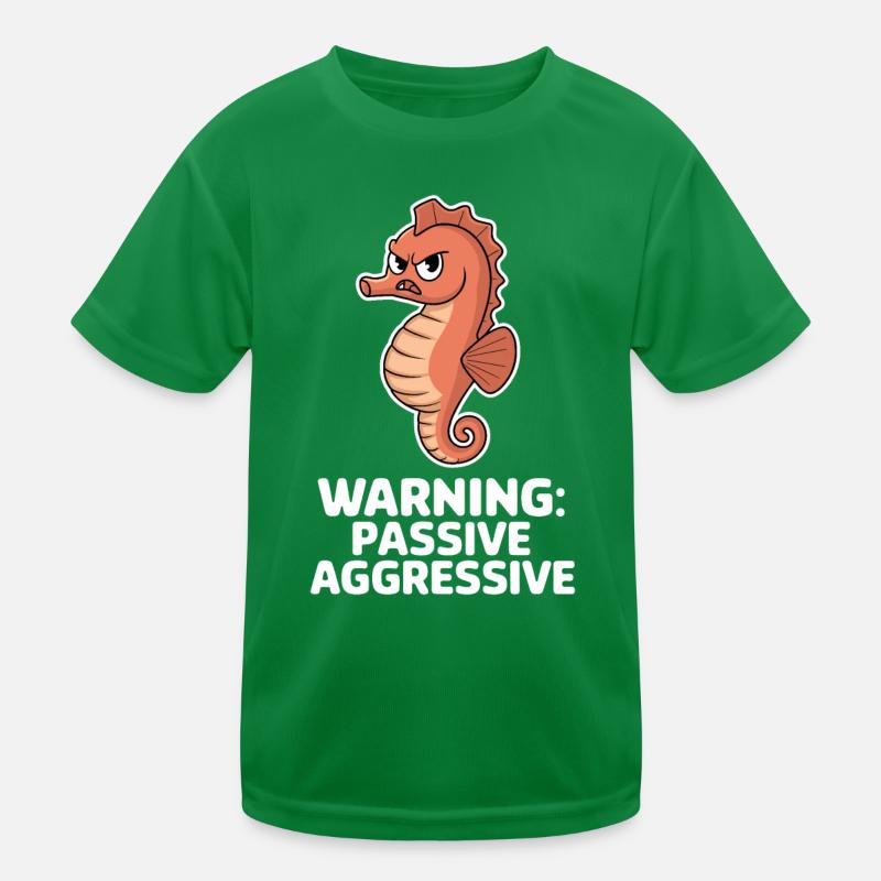 Warnung: Passiv Aggressiv Seepferdchen Kinder Funktions-T-Shirt