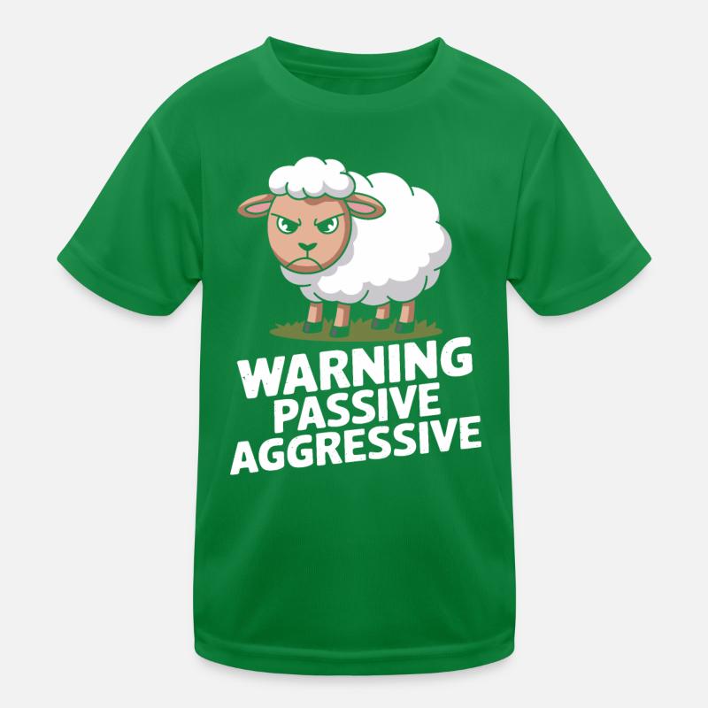 Vorsicht Passiv Aggressiv Schaf Kinder Funktions-T-Shirt