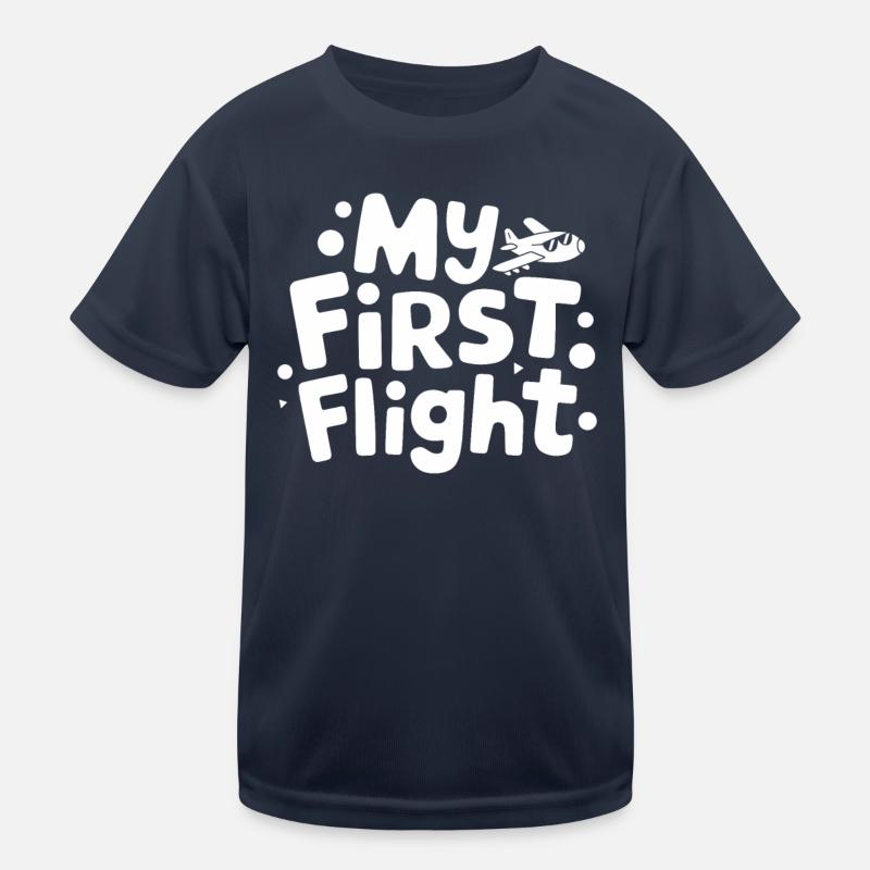 Mein Erster Flug Abenteuer Reise Kinder Funktions-T-Shirt