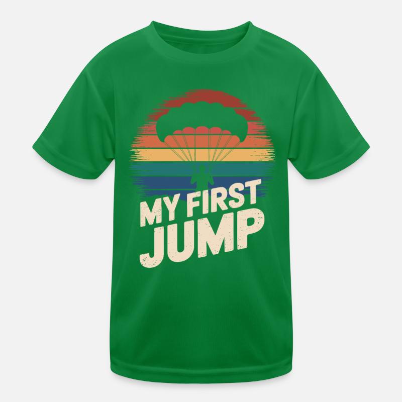 Skydiving My First Jump Adventure Kids Functional T-Shirt