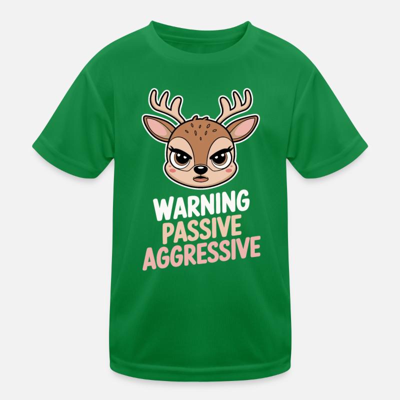 Caution Passive Aggressive Deer Kids Functional T-Shirt