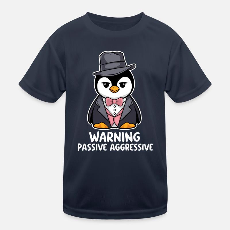 Warnung Vor Passiv Aggressivem Pinguin Kinder Funktions-T-Shirt