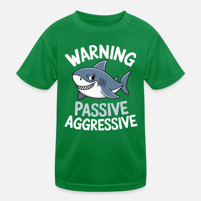 Attention Passive Aggressive Shark Humor Kids Functional T-Shirt