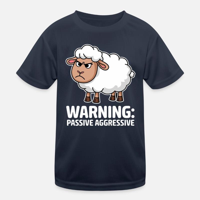 Attention: Passive-aggressive sheep Kids Functional T-Shirt