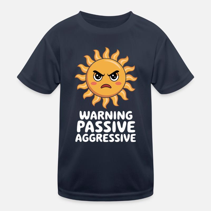 Caution Passive Aggressive Sun Kids Functional T-Shirt