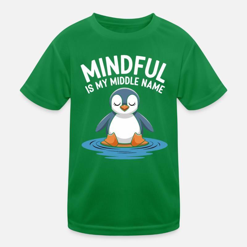 Méditation pingouin consciente Relaxation T-shirt sport Enfant