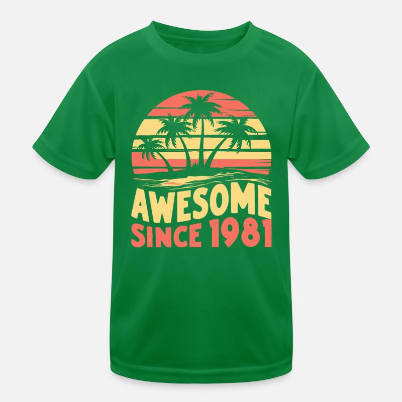 Awesome Since 1981 Birthday Kids Functional T-Shirt