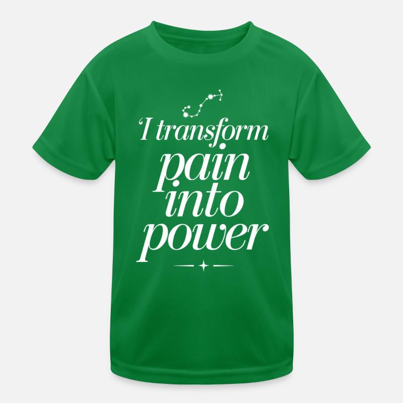 Signe du zodiaque Scorpion : je transforme la douleur en T-shirt sport Enfant