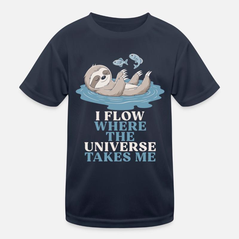 Pisces Zodiac sign Sloth: I flow where the Kids Functional T-Shirt