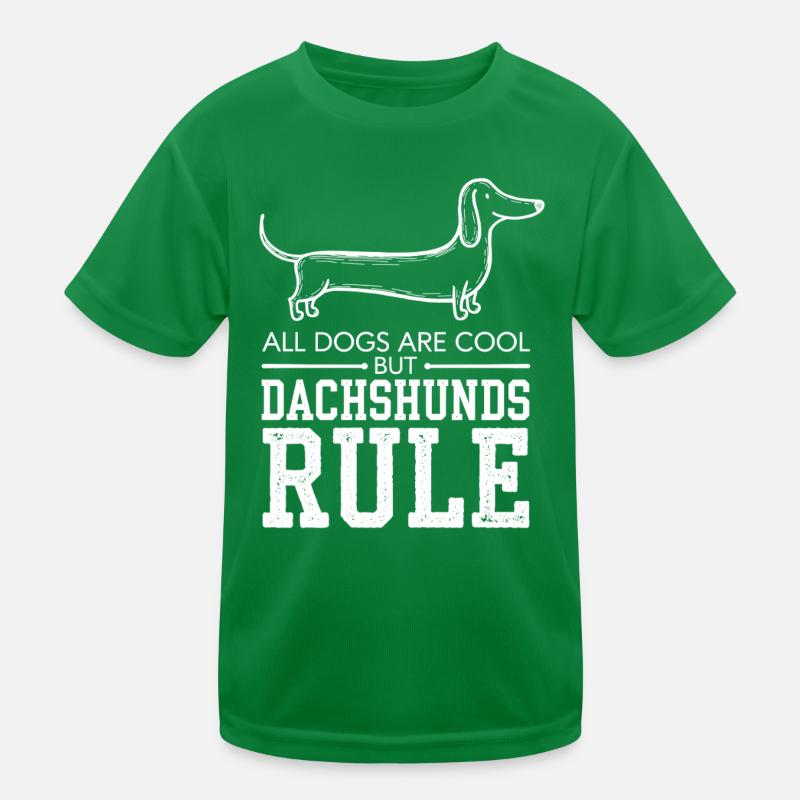 Tous les chiens sont cool, mais les teckels règnent en maître T-shirt sport Enfant