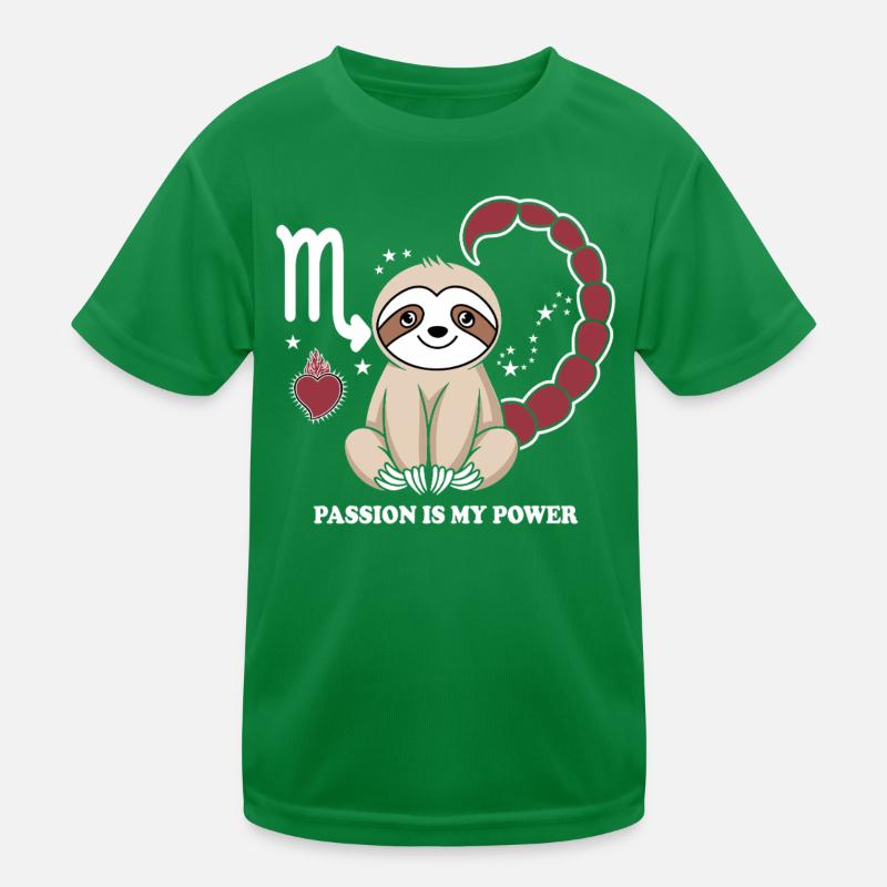Skorpion Sternzeichen Faultier Leidenschaft Ist Kinder Funktions-T-Shirt