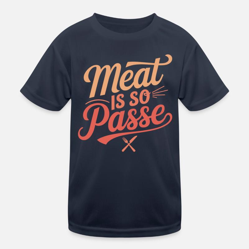 Meat is so passé: vegan vegetarian statement Kids Functional T-Shirt