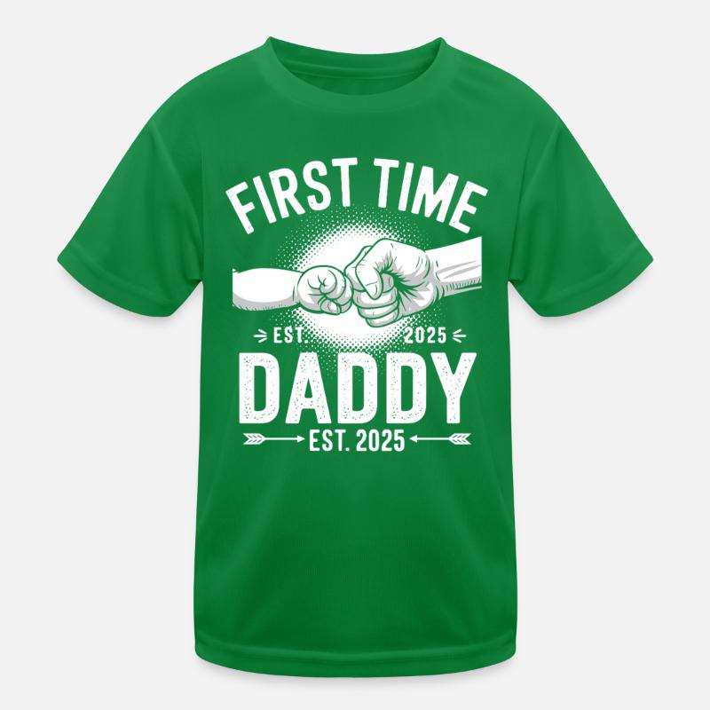 First time dad since 2025 Kids Functional T-Shirt
