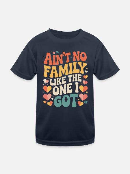Il n’y a pas de famille comme la mienne - T-shirt sport Enfant - bleu marine - Devant