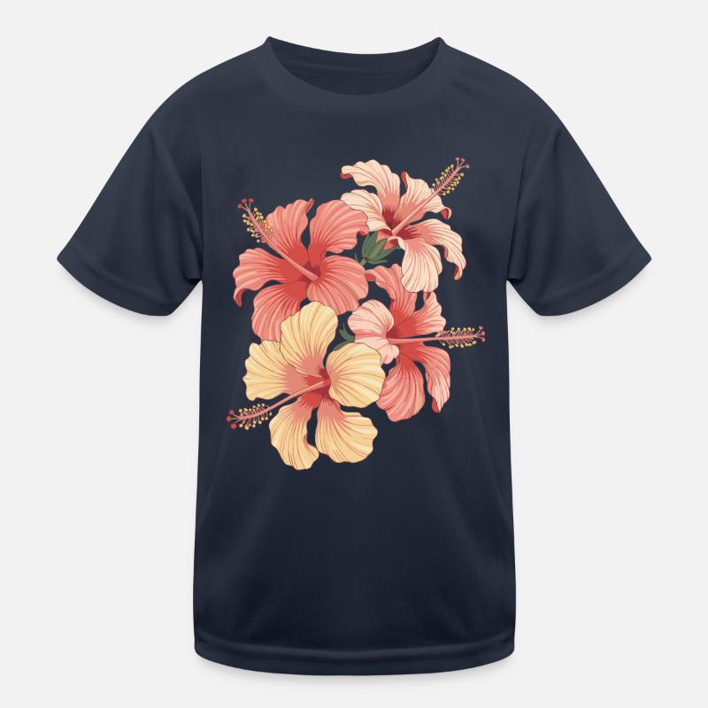 Inspiration fleurs exotiques d’hibiscus T-shirt sport Enfant