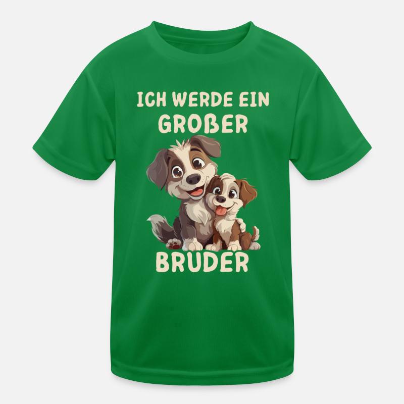 Ich werde ein großer Bruder Hund Kinder Funktions-T-Shirt