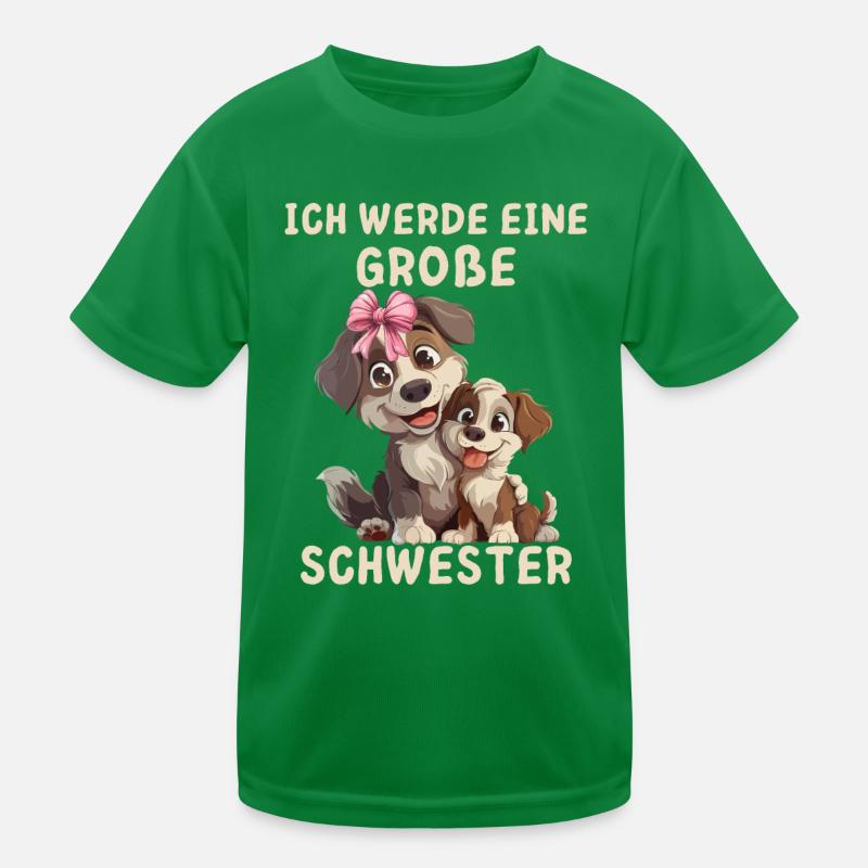 Ich werde eine große Schwester Hund Kinder Funktions-T-Shirt
